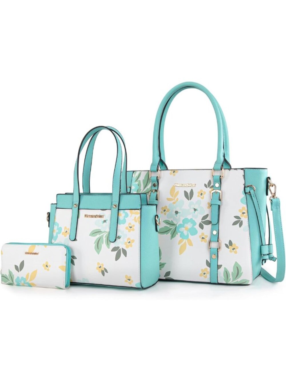 Stylish 3-Piece Tote Bag, Wallet & Shoulder Satchel Set for Women - Chic